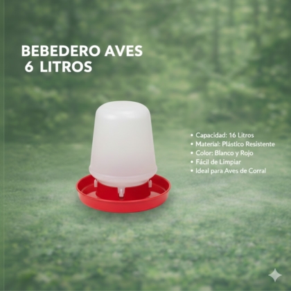 BEBEDERO AVES 6 LITROS Ref: A0032