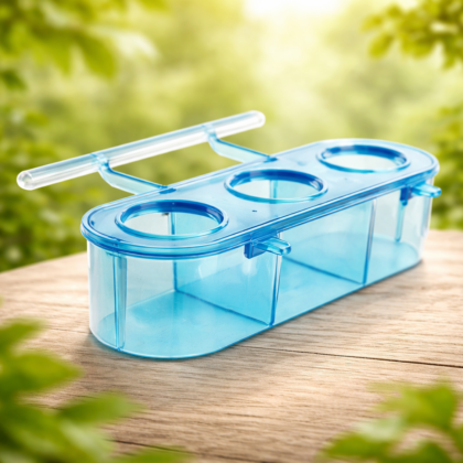 COMEDERO 3 HUECOS TRANSPARENTE LISA29