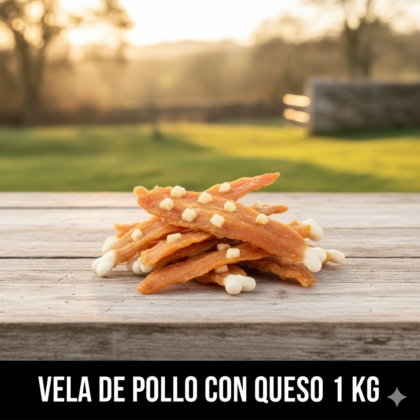 VELA DE POLLO CON QUESO 1KG